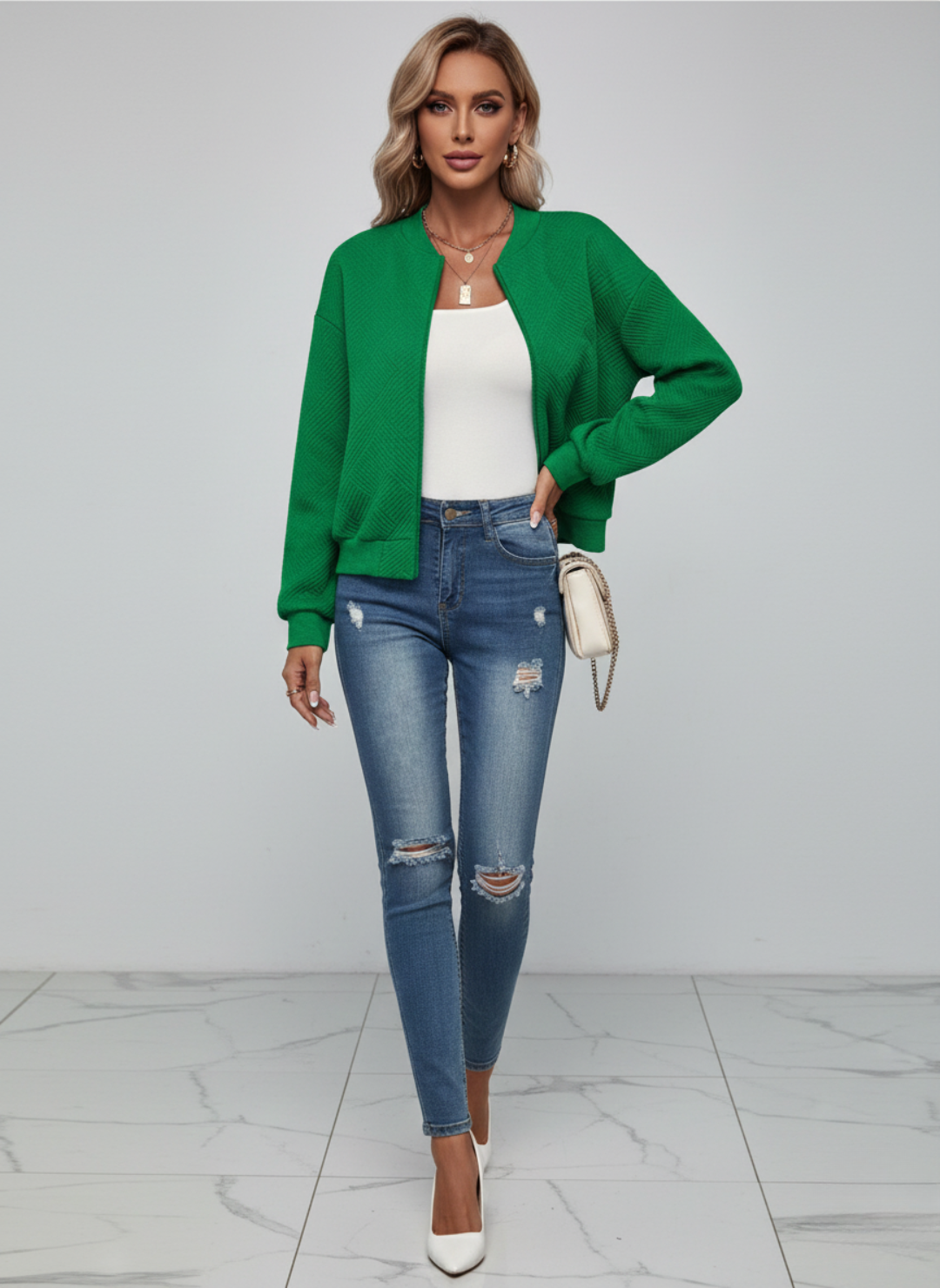 Elara | Women's Cardigan | Cardigan | Zip-Up Cardigan