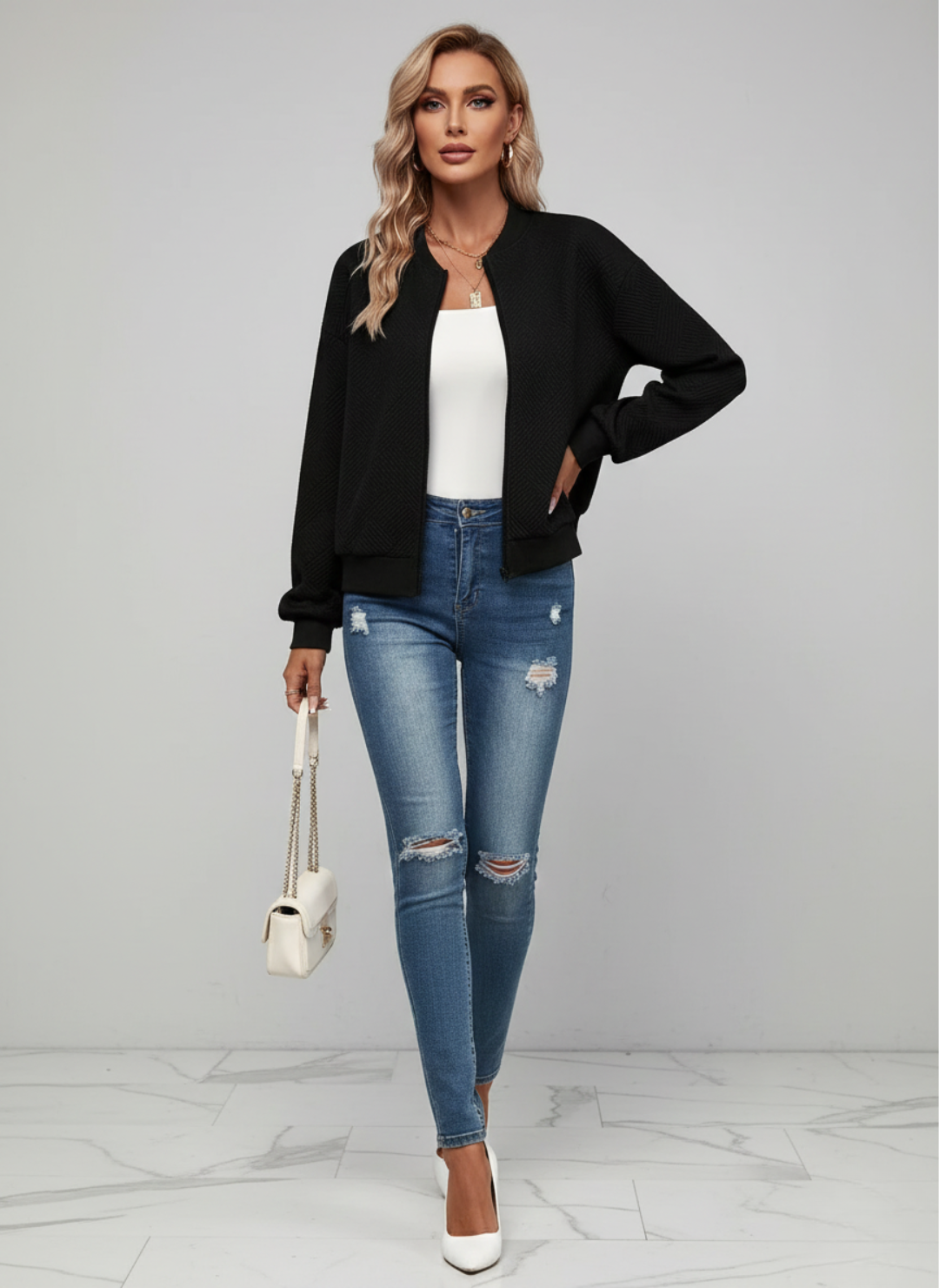 Elara | Women's Cardigan | Cardigan | Zip-Up Cardigan